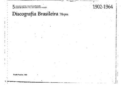 Discografia Brasileira 1902-1964 Vol.5 de 5