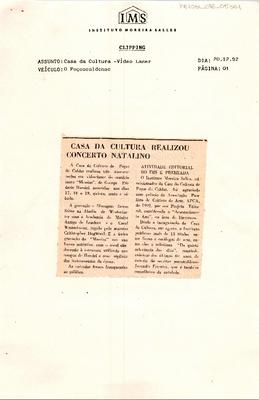 Casa da Cultura realizou Concerto Natalino