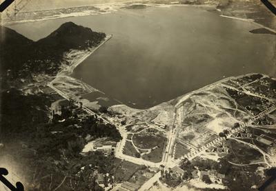 Vista aérea da Lagoa Rodrigo de Freitas e do Jardim Botânico