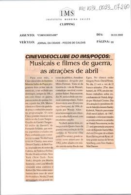 Cinevideoclube do IMS/Poços: Musicais e filmes de guerra, as atrações de abril