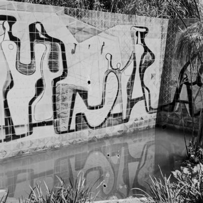 Painel de Burle Marx na residência Arnaldo Aizim, projeto de Paulo Santos