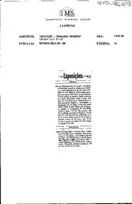 Exposições: Em cartaz - Arthur Luiz Piza