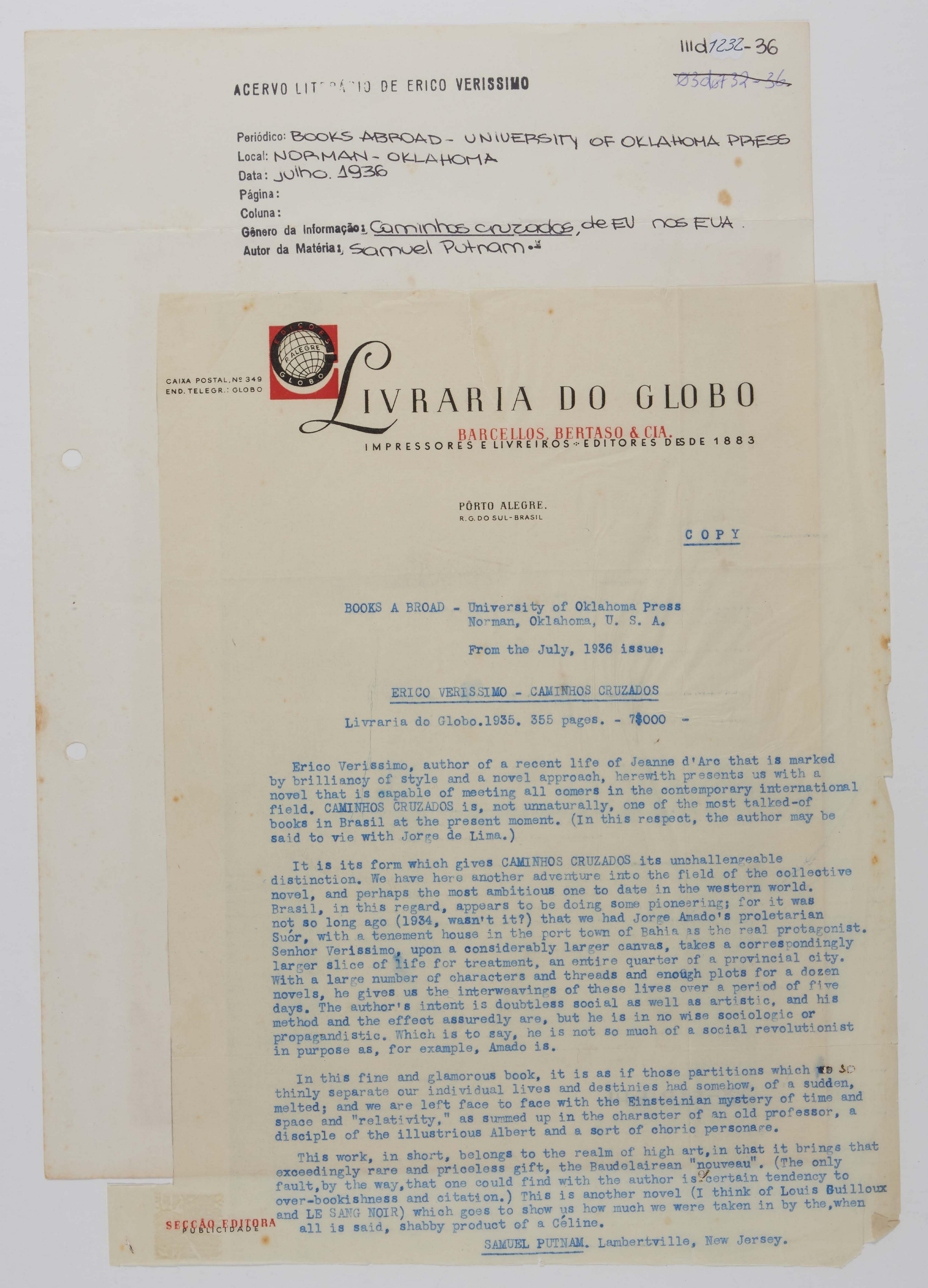 Erico Verissimo: Caminhos cruzados