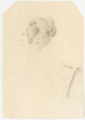 [Retrato feminino de perfil]