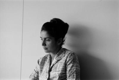 Zila Mamede no alojamento dos professores (Colina)