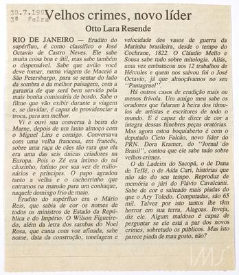 Velhos crimes, novo líder