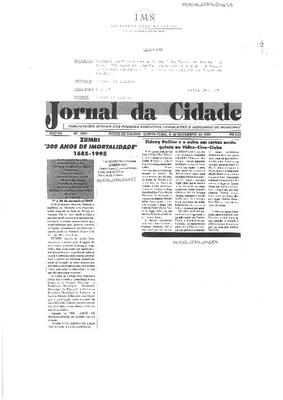 Zumbi "300 anos de Imortalidade" 1685-1995