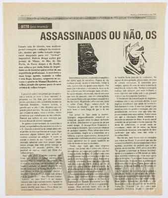 Assassinados ou não, os jornais morrem para sempre