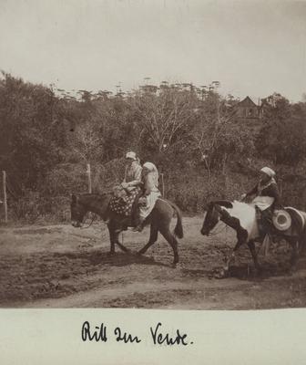 Deslocamento de colonos a cavalo