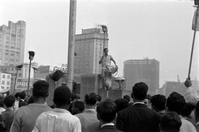 Manifestação após vitória de Jânio Quadros para o governo do Estado de São Paulo