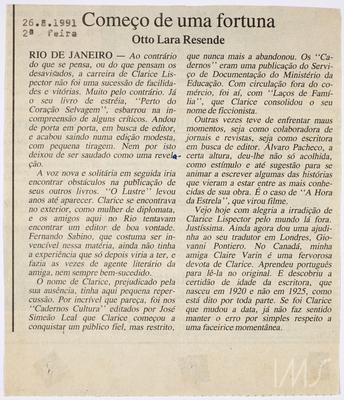 Começo de uma fortuna