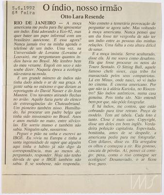 O índio, nosso irmão