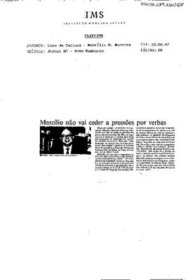 Marcílio não vai ceder a pressões por verbas