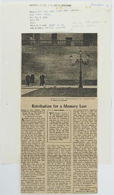 Retribution for a memory lost