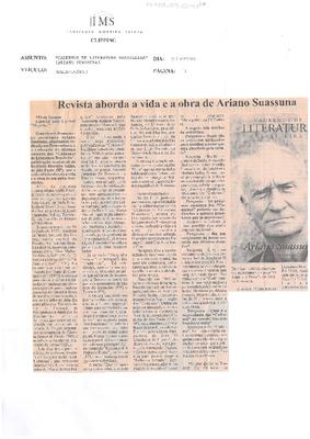 Revista aborda a vida e a obra de Ariano Suassuna