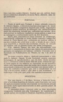 Relatório da Sociedade Brasileira de Autores Teatrais