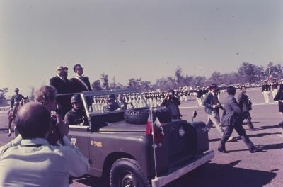 Salvador Allende durante desfile militar