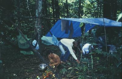 Acampamento durante a expedição Pico da Neblina