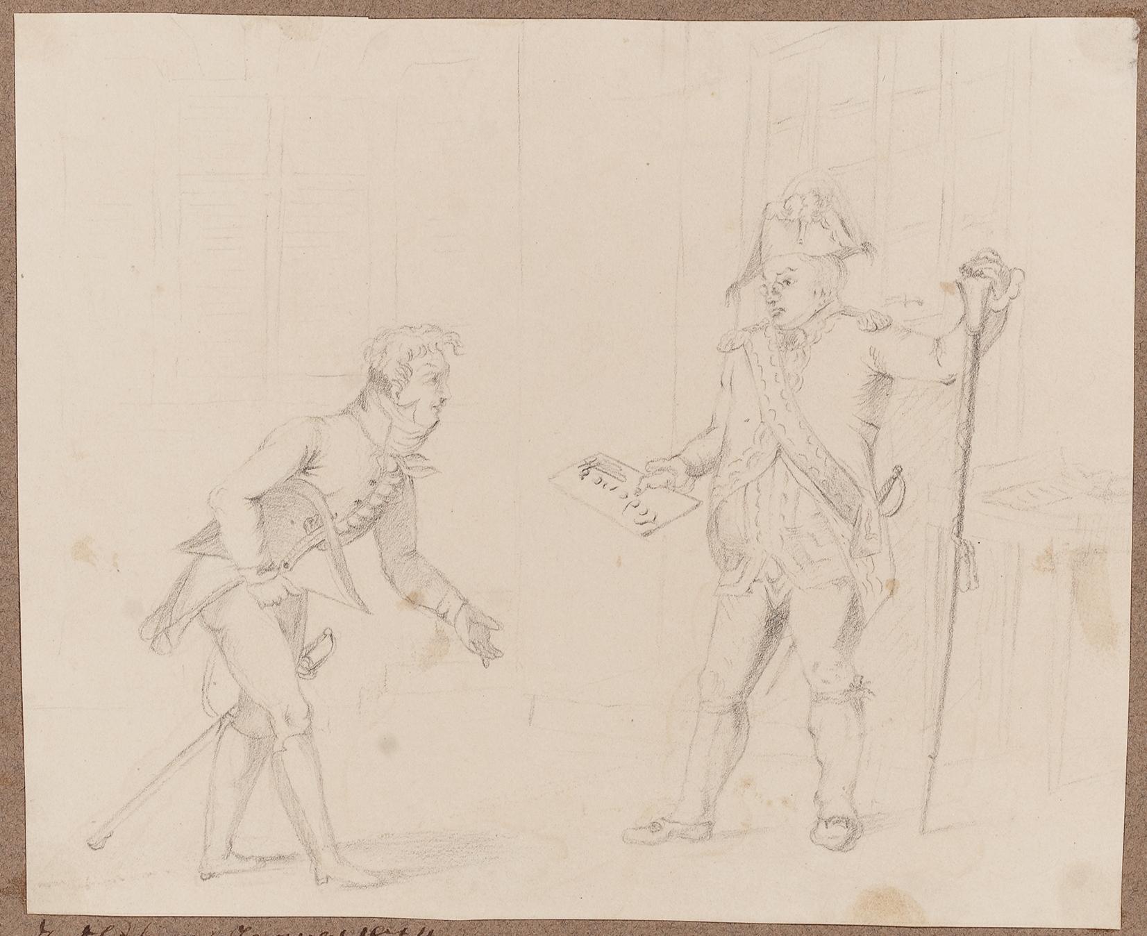 [Homem entregando papel a D. João VI]