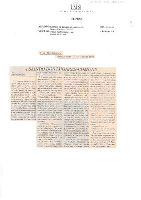 Saindo dos lugares-comuns