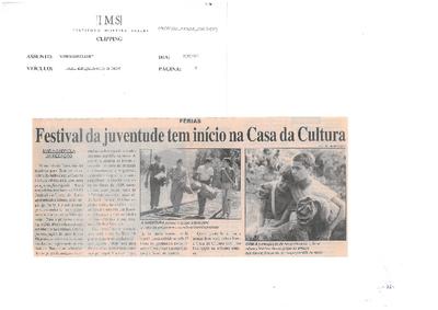 Férias: Festival da juventude tem início na Casa da Cultura