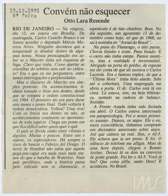 Convém não esquecer