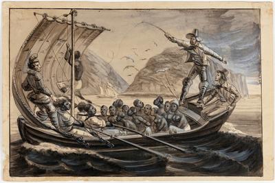 [Isles de Sa. Anna Debarquement  d'esclaves nègres]