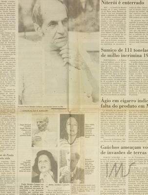 Poeta Paulo Mendes Campos será sepultado em BH