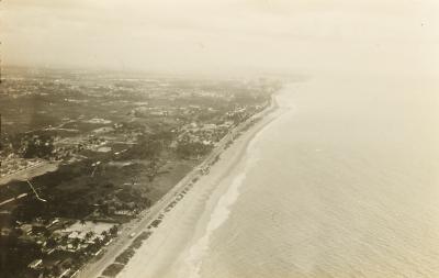 Vista da janela do avião, litoral do nordeste brasileiro