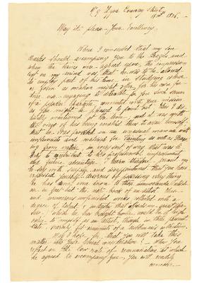 [Cópia da carta de John Landseer a Charles Stuart em 18 de outubro de 1826, por Alberto Rangel]