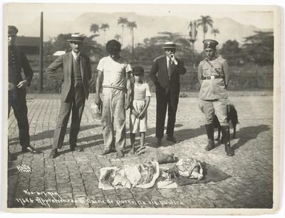Apreensão de carne de porco em via pública