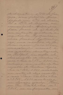Escritura de confissão de dívida com garantia de penhor, que fazem P. Lacombe & Cia. M.S.Lino