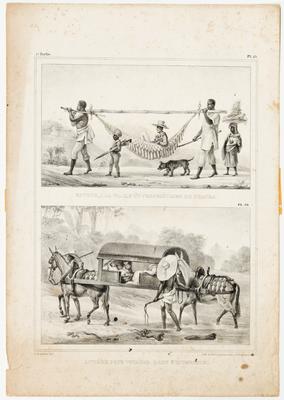 (Regresso a cidade de um dono de chácara Liteira para viajar no interior)