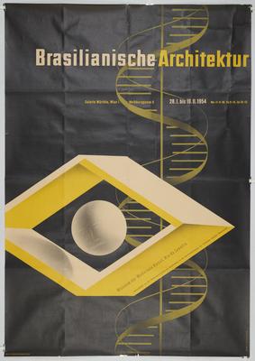 Cartaz da Exposição Brasileira de Arquitetura realizada no Institut fur Auslandsbezienugen
