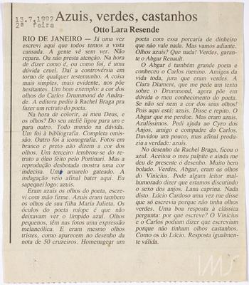 Azuis, verdes, castanhos