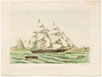 Le Clipper France et Brésil à l'entrée de la Rade de Rio-Janeiro