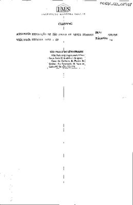 São Paulo de Lévi-Atrauss