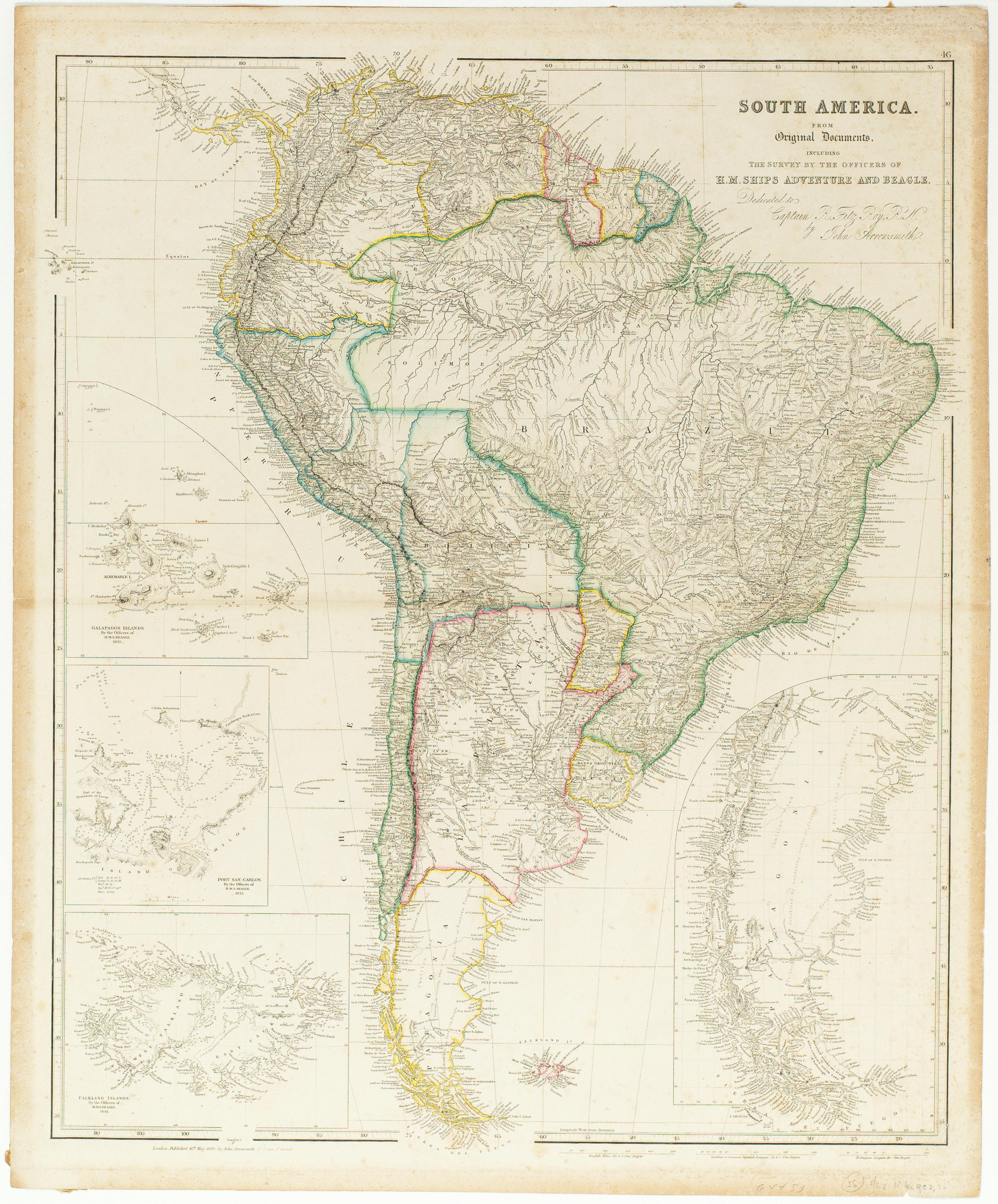 South America. From Original Documents, including the survey by the officers of H.M. Ships Adventure and Beagle
