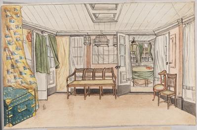 [Grande salão no navio São Sebastião]