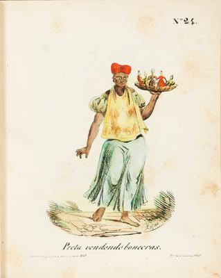 (Preta vendendo bonecas)