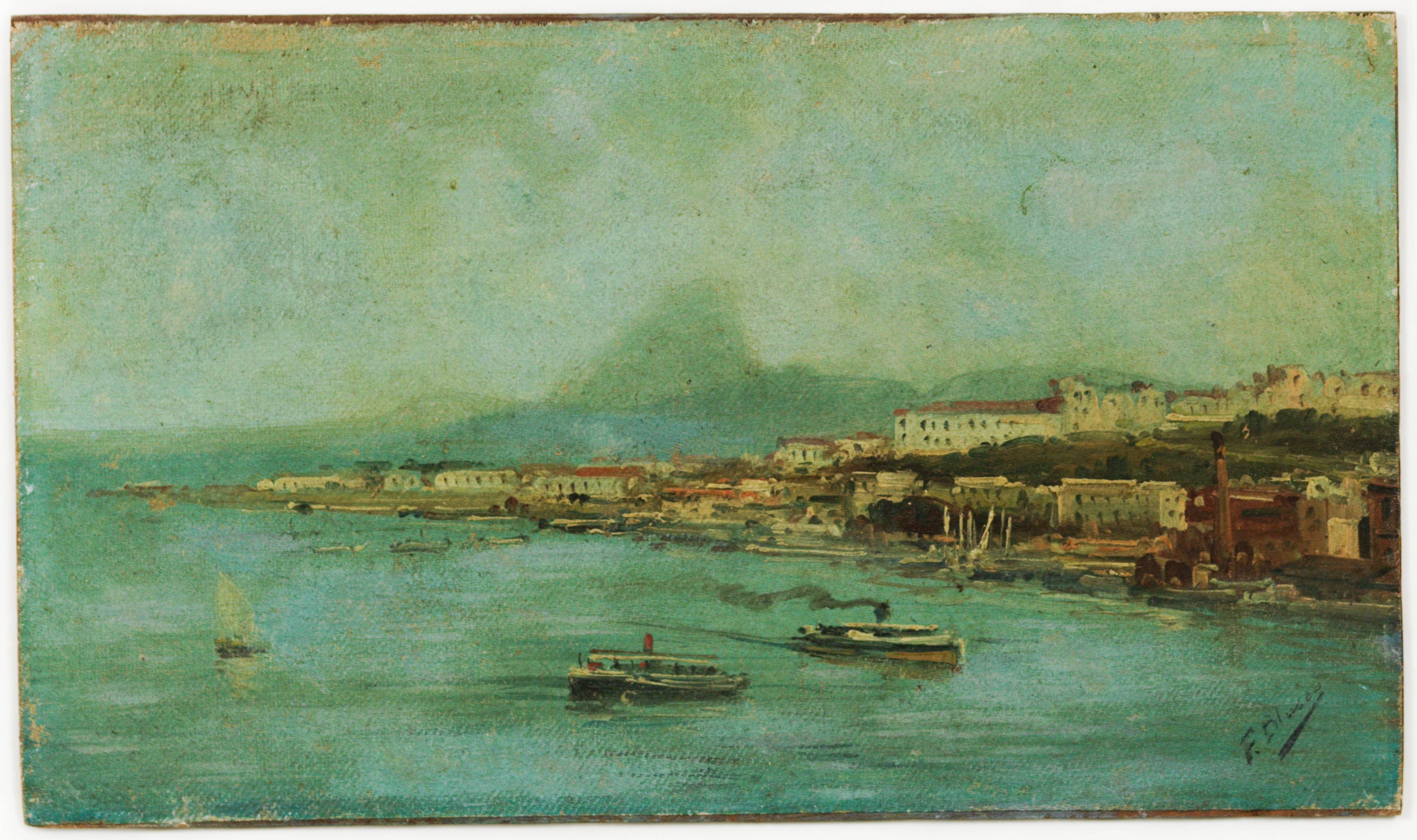 [Vista do mar sobre a Ilha das Cobras, Morro do Castelo e Pão-de-Açúcar]