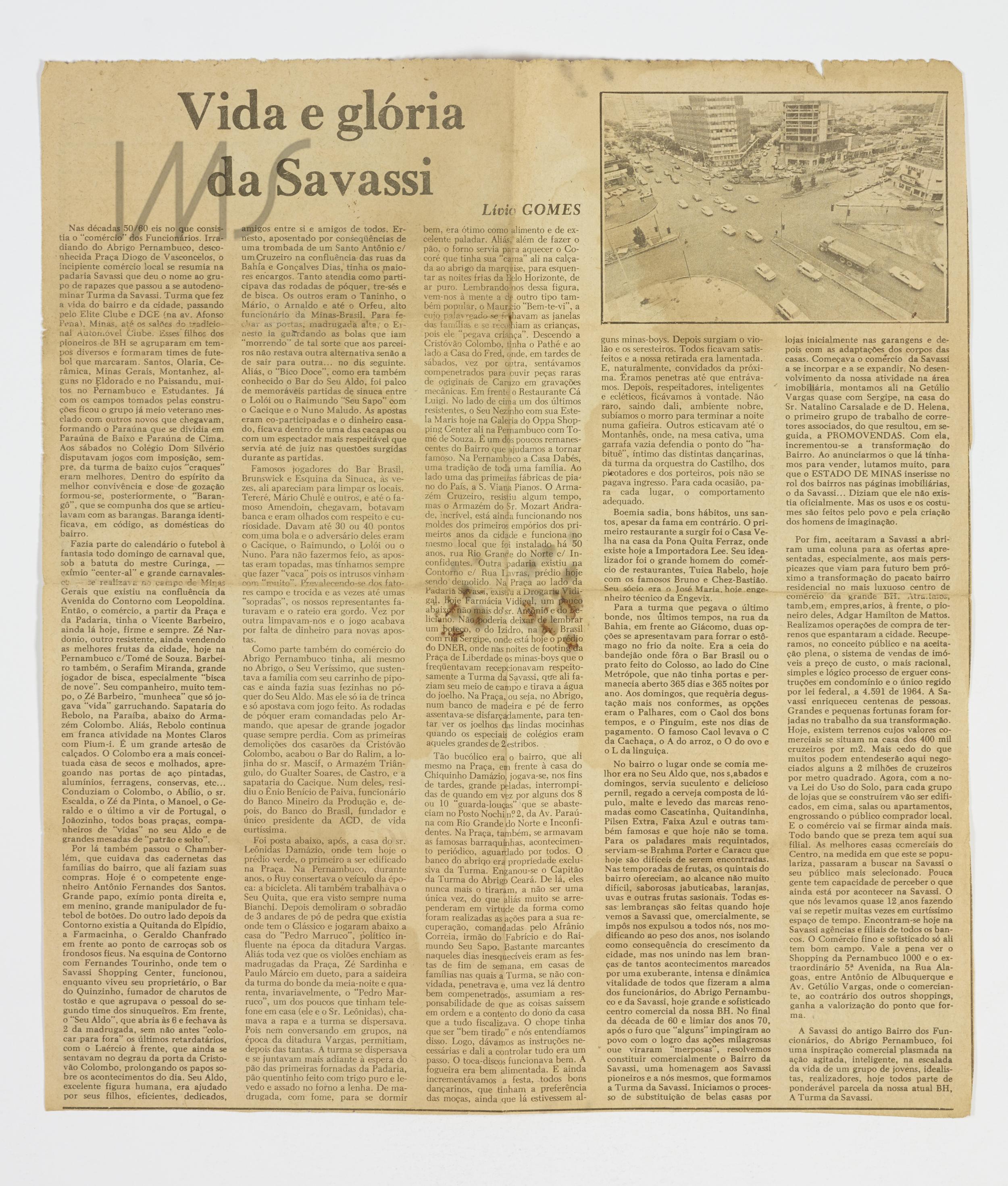 Vida e glória da Savassi