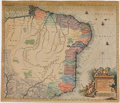Nova et Accurata Brasiliæ totius Tabula, Auctore Ioanne Blaeu I.F.
