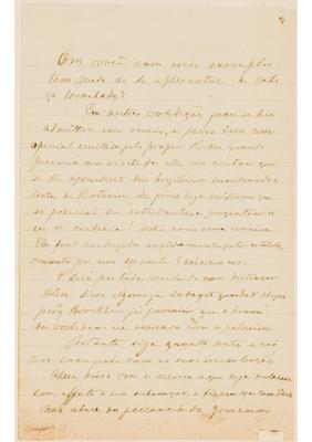 [Última folha de carta do Barão de Capanema a João Barbosa Rodrigues]