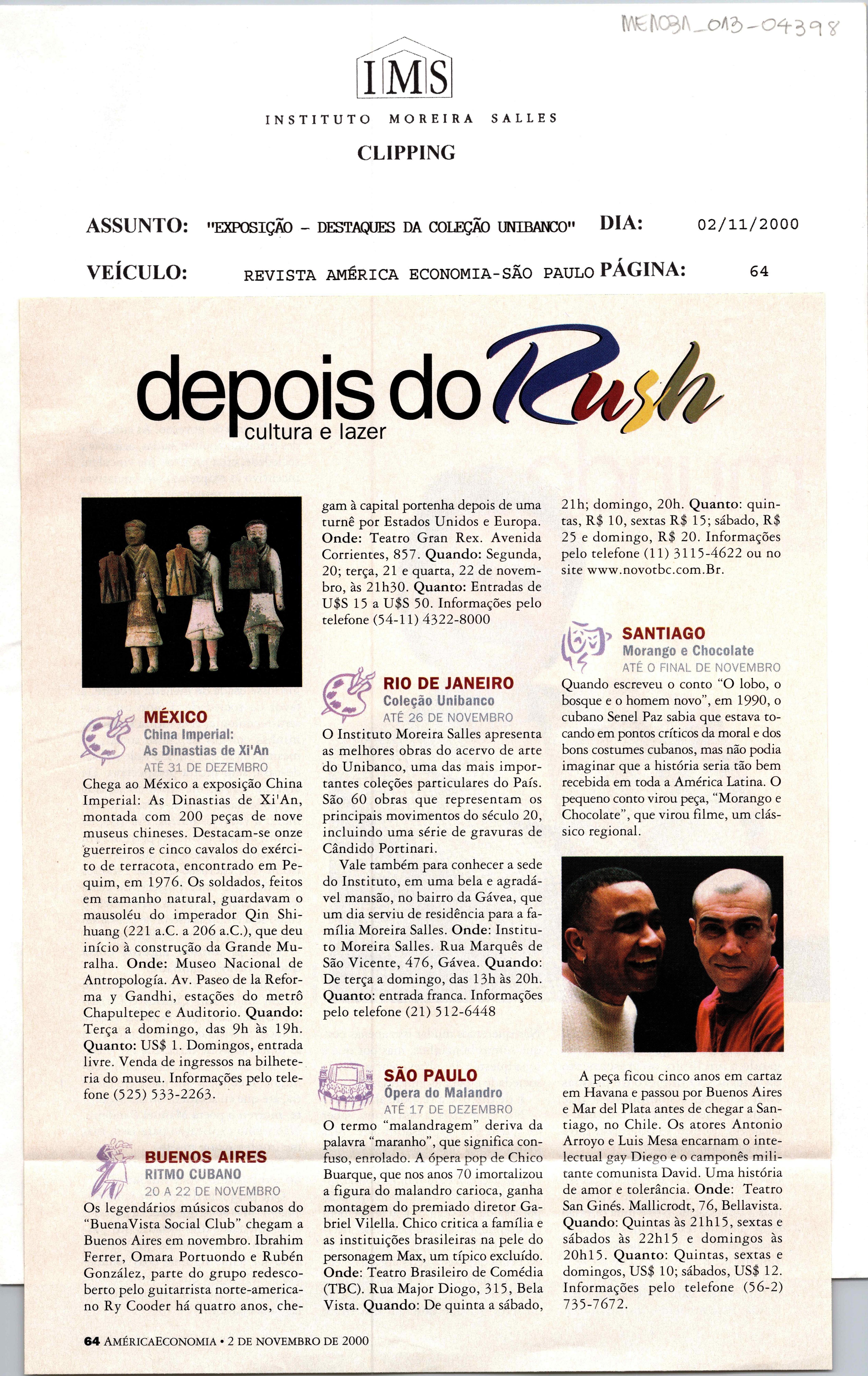 Depois do Rush: Cultura e lazer: Rio de Janeiro