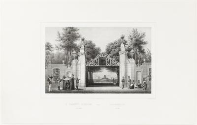 O Passeio Publico entrada - (1835) - Promenade entrée