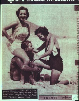 Carmen e Aurora Miranda (reprodução de periódico)