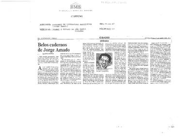 Belos Cadernos de Jorge Amado