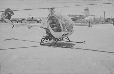 Jorge Bodanzky no helicóptero. Sobrevoo em São Paulo