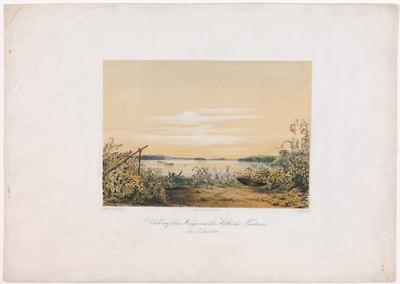 Blick auf den Xingú von der Hütte des Martinho. den 8" Dec. 1842